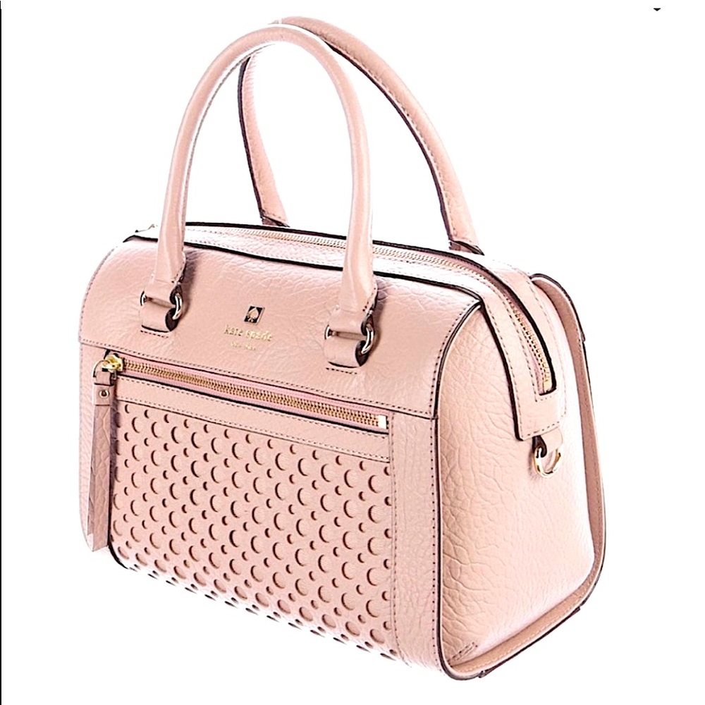 Kate Spade • Delaney Perri Lane Satchel • Pebbled Leather • 14K Gold Hardware